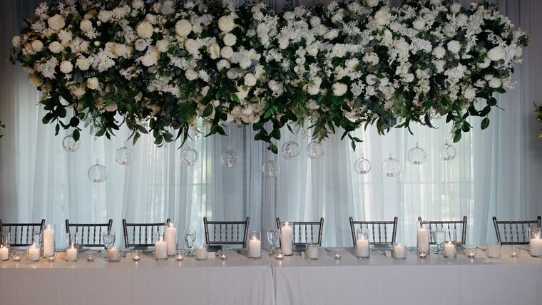 Chandelier- 8 Foot Rectangle Floral Installations rental for events in Atlanta