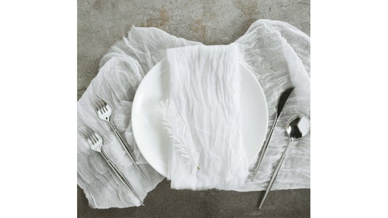 Linen Napkin- Cheesecloth White Napkins rental for events in Atlanta