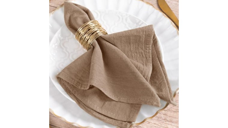 Linen Napkin- Cotton Nude Napkins rental for events in Atlanta