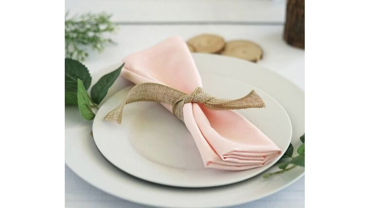 Linen Napkin- Polyester Blush Napkins rental for events in Atlanta