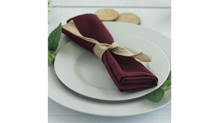 Linen Napkin- Polyester Burgundy Napkins rental for events in Atlanta