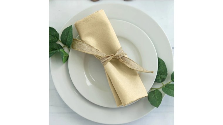 Linen Napkin- Polyester Champagne Napkins rental for events in Atlanta
