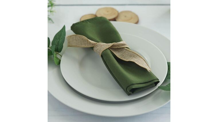 Linen Napkin- Polyester Emerald Green Napkins rental for events in Atlanta