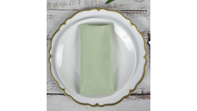 Linen Napkin- Polyester Sage Green Napkins rental for events in Atlanta
