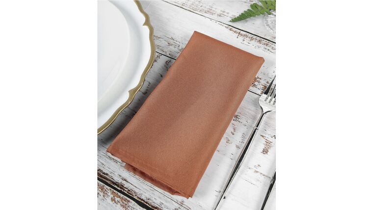 Linen Napkin- Polyester Terracotta Napkins rental for events in Atlanta