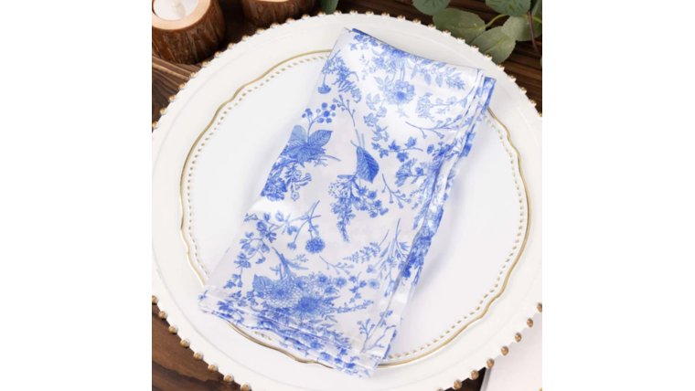 Napkin- Satin French Country Napkins rental for events in Atlanta