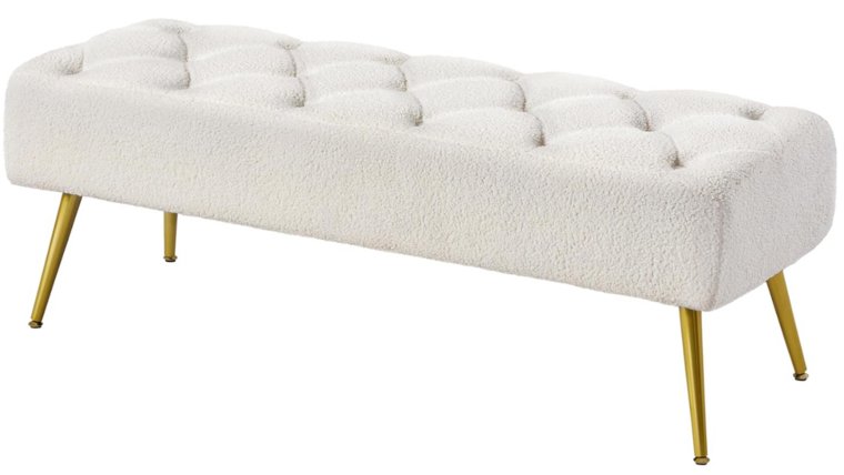 Bench- Modern White Ottomans rental for events in Atlanta