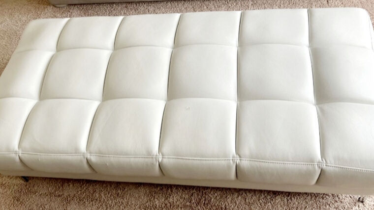 White Luxurious ottoman Ottomans rental for events in Atlanta