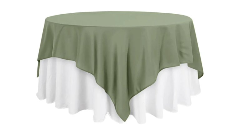 Overlay- 90X90 Sage Green Overlays rental for events in Atlanta