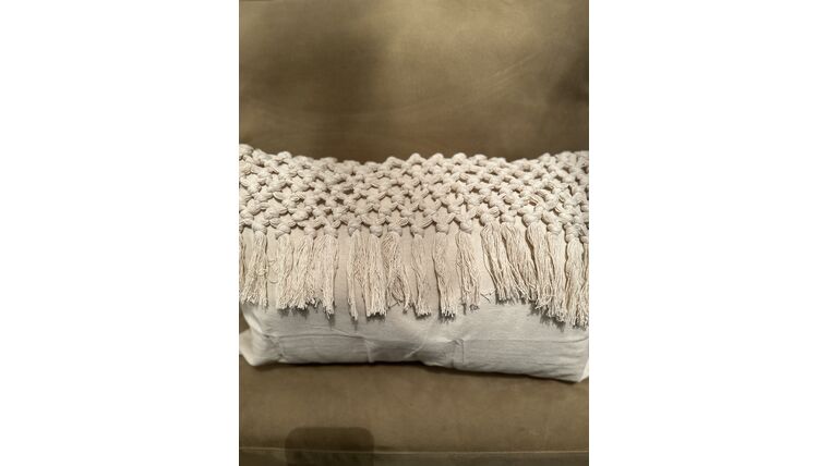 Cream Boho Long Accent Pillow Pillows rental for events in Atlanta