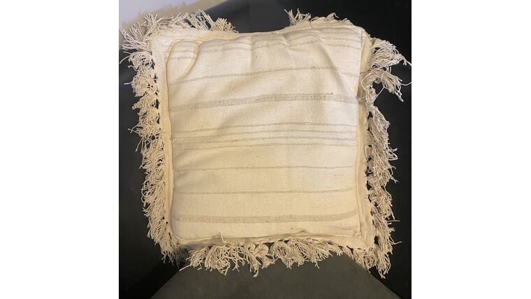 White Accent Pillow with Fringe Pillows rental for events in Atlanta