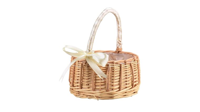 Flower Girl Basket Light Color Props rental for events in Atlanta