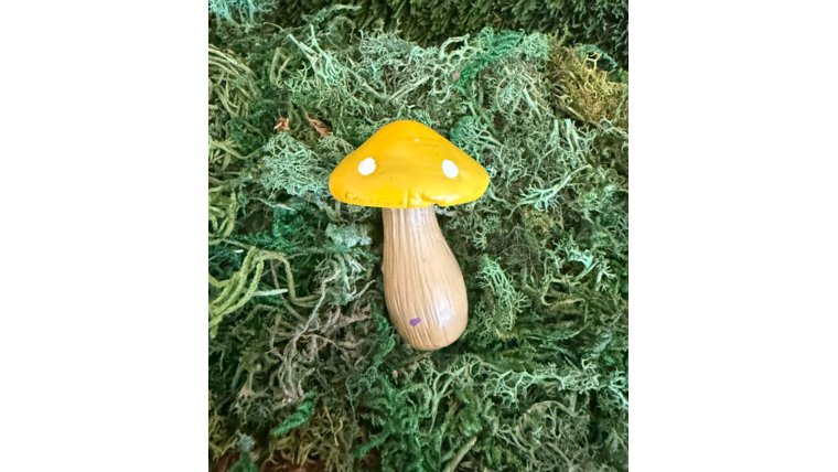 mushroom- small Yellow prop Props rental for events in Atlanta