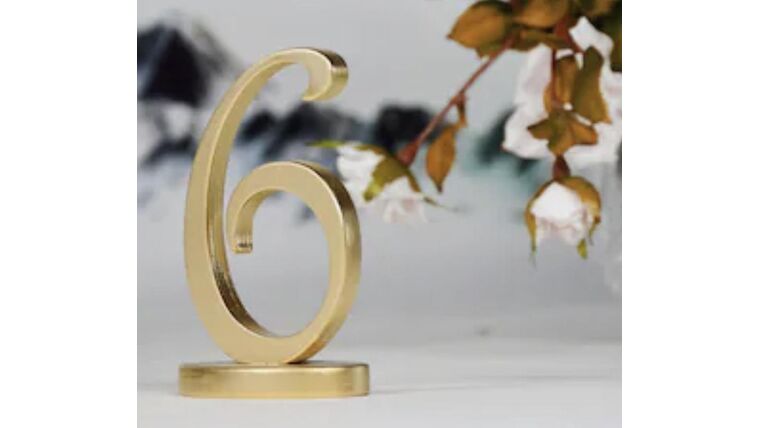 Table number- Gold Individual numbers Props rental for events in Atlanta