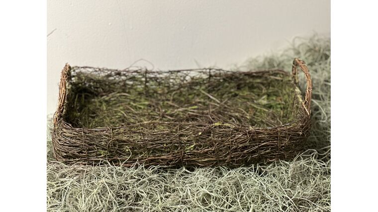 Wood and Moss Basket Large Props rental for events in Atlanta