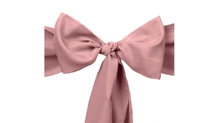 Chair Sash- Polyester Dusty Pink Bow Ribbons &amp; Sashes rental for events in Atlanta
