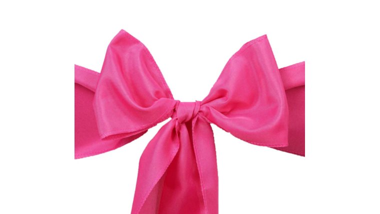 Chair Sash- Polyester Fuchsia Bow Ribbons &amp; Sashes rental for events in Atlanta