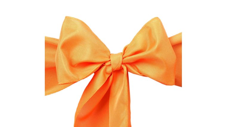 Chair Sash- Polyester Orange Bow Ribbons &amp; Sashes rental for events in Atlanta