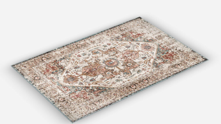 Persian Beige Vintage Area Rug, 4' x 6' Rugs rental for events in Atlanta