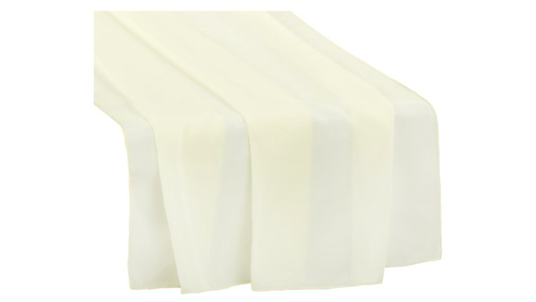 Table Runner- 10 foot Chiffon Ivory Runners rental for events in Atlanta
