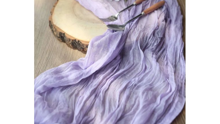 Table Runner- 10 Ft Lavender Cheesecloth Runners rental for events in Atlanta
