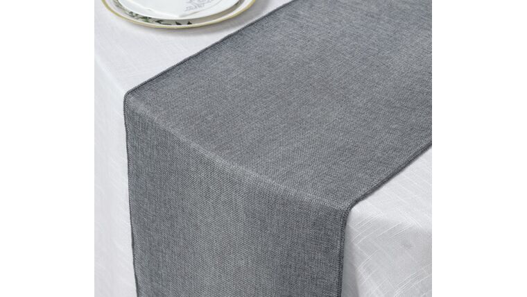 Table Runner- 9 Foot Linen Charcoal Grey Runner Runners rental for events in Atlanta