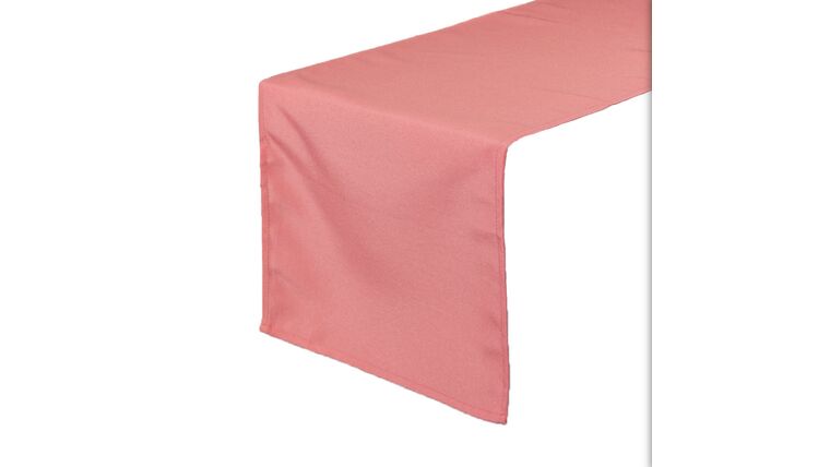 Table Runner- 9 Foot Linen Coral Pink Runner Runners rental for events in Atlanta