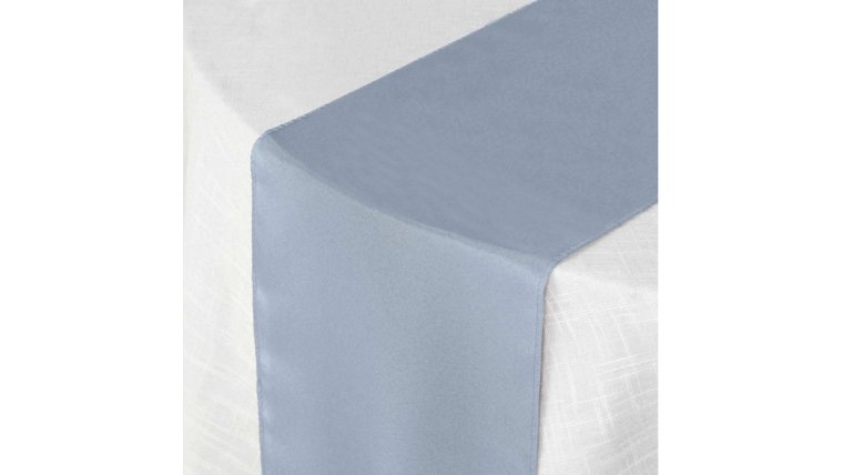 Table Runner- 9 Foot Linen Dusty Blue Runner/Sash Runners rental for events in Atlanta