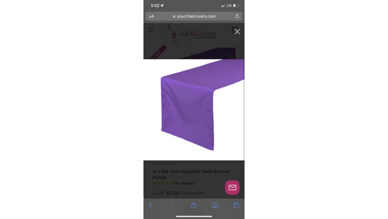Table Runner- 9 Foot Linen Purple Runner Runners rental for events in Atlanta