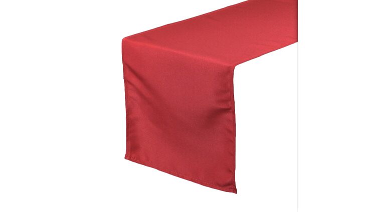 Table Runner- 9 Foot Linen Red Silk Runner/Sash Runners rental for events in Atlanta