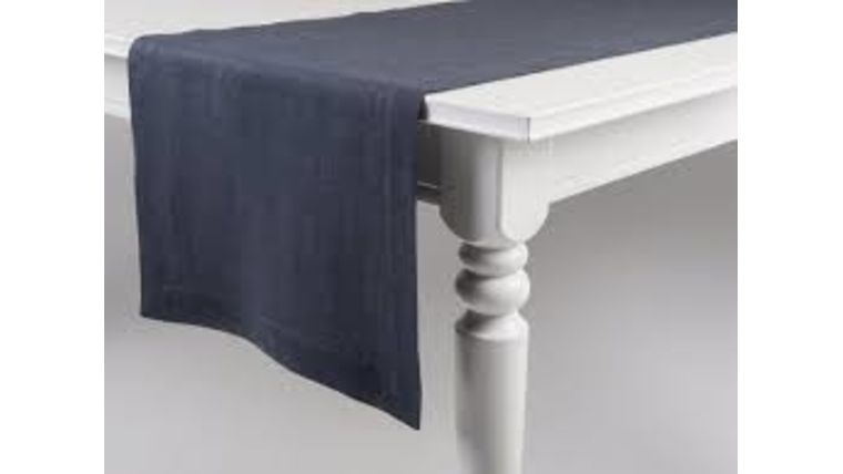 Table Runner- Deep Grey (blue tone) Polyester Runners rental for events in Atlanta