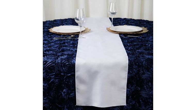 Table Runner- White Polyester Runners rental for events in Atlanta