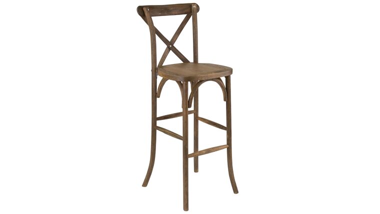 Stools- Wooden Crossback Bar Seating &amp; Chairs rental for events in Atlanta