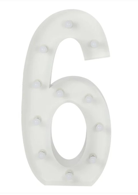 Large Marquee Number 6 with Lights Signs &amp; Letters rental for events in Atlanta