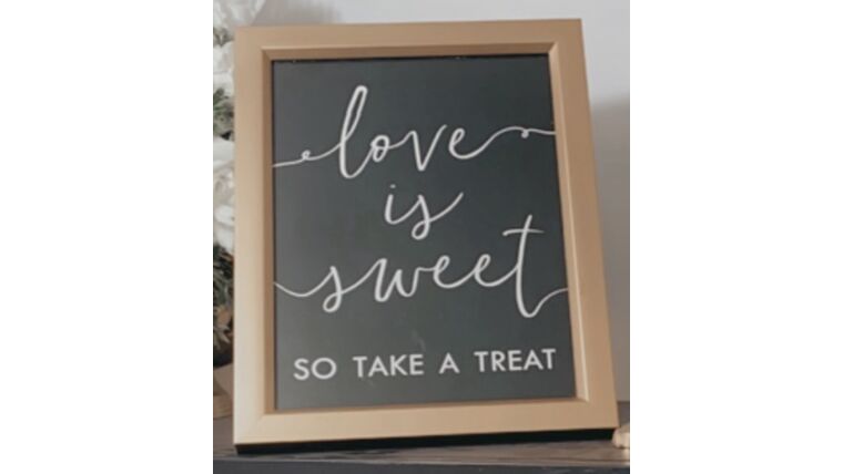 Love is Sweet, Take a Treat Sign- Gold Signs &amp; Letters rental for events in Atlanta