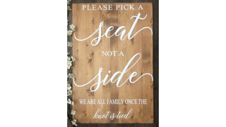 Pick a Seat Not a Side Sign Signs &amp; Letters rental for events in Atlanta