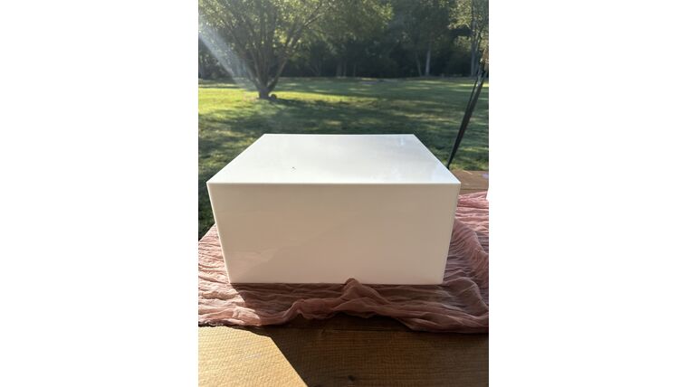 Acrylic Riser- White 12X12X12 Stands &amp; Displays rental for events in Atlanta
