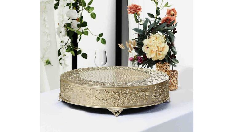 Gold Cake Stand 18” Stands &amp; Displays rental for events in Atlanta