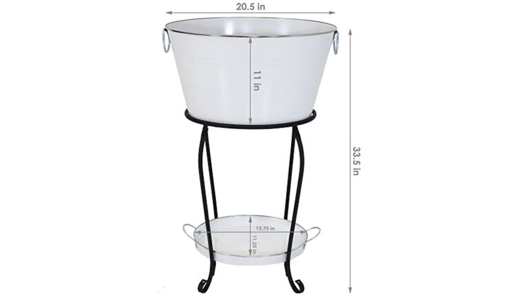 White Ice Bucket on Stand Stands &amp; Displays rental for events in Atlanta
