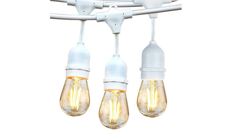 White Bistro Lights with Installation/Breakdown (Outdoor) String Lights rental for events in Atlanta