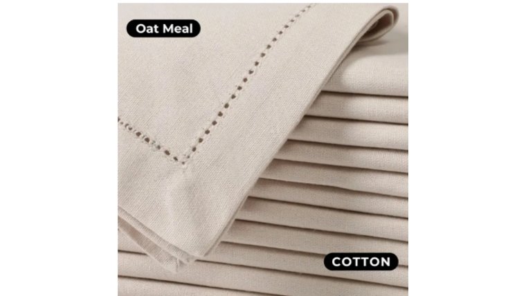 Linen Napkin- Cotton "Oat Meal" Color Tablecloths rental for events in Atlanta