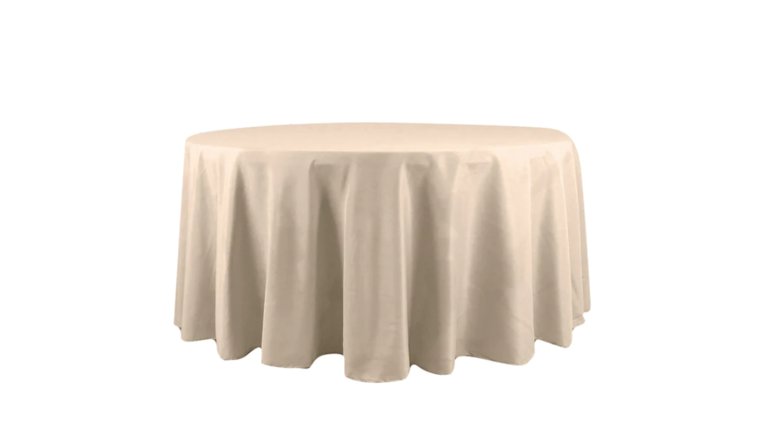 Tablecloth- 120" Round Polyester Nude Tablecloths rental for events in Atlanta