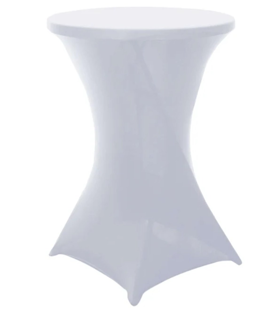 Tablecloth- 30" Spandex Cocktail Cover White Tablecloths rental for events in Atlanta