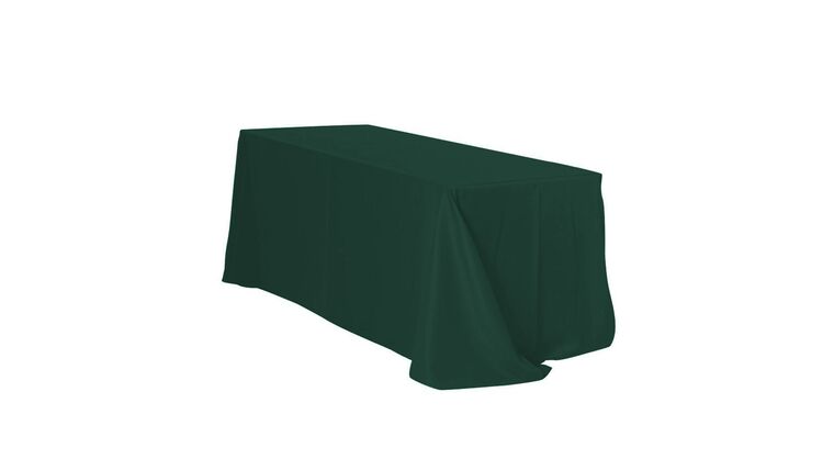 Tablecloth- 90" X 132" Rectangle Polyester Dark Green (Hunter/Emerald Green) Tablecloths rental for events in Atlanta
