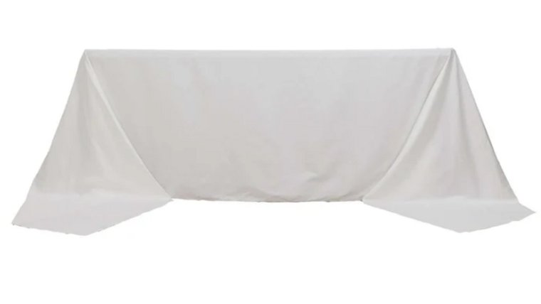 Tablecloth- 90" X 156" Rectangle 100% Cotton White Tablecloths rental for events in Atlanta