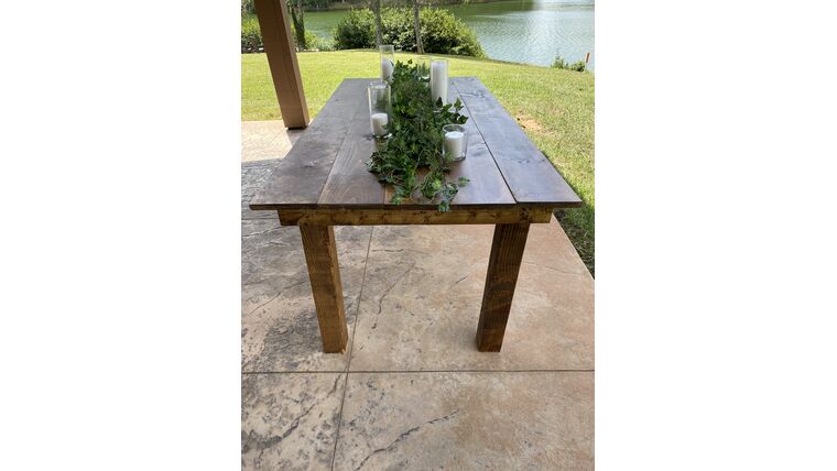 Farm Table- 8 Foot Rectangle Tables rental for events in Atlanta