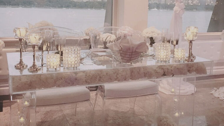 Table- 6 Foot Clear Acrylic “Ghost” Tables rental for events in Atlanta