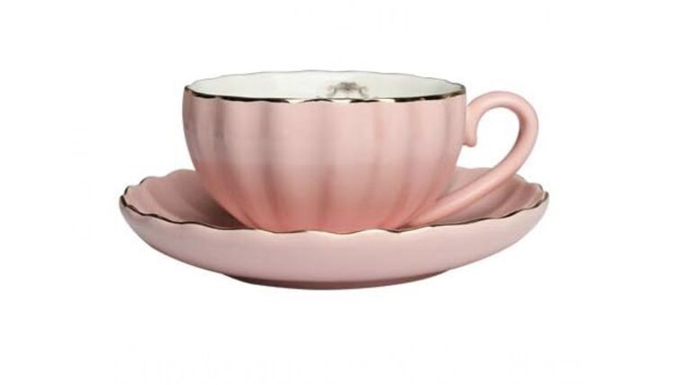 Teacup- Pink & Gold Teaware / Coffeeware rental for events in Atlanta