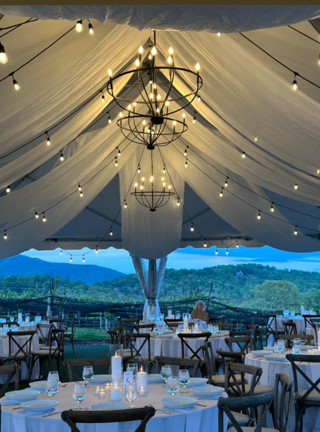 Tent Ceiling Draping- 30' x 75' Tent Decoration rental for events in Atlanta