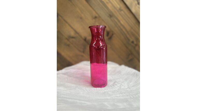 Bud Vase- Milk Jar Pink 7.7 in Vases rental for events in Atlanta